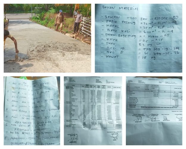 Diduga Asal jadi dan Tidak Sesuai Spesifikasi RAB Pembangunan Jalan Rabat Beton Desa Sengkuang Jaya Tercium Aroma Korupsi